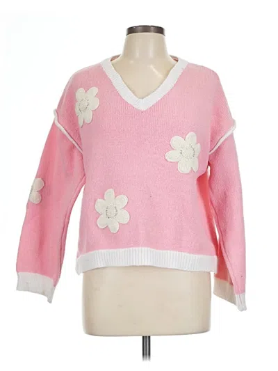 Pre-owned Unbranded Pullover Sweater In Pink
