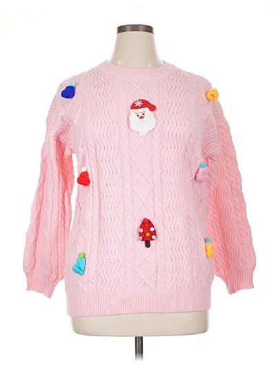Pre-owned Unbranded Pullover Sweater In Pink