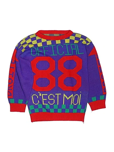 Pre-owned Unbranded Kids' Pullover Sweater In Purple