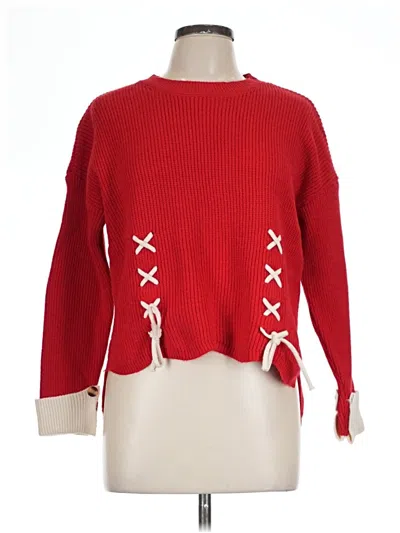 Pre-owned Unbranded Pullover Sweater In Red
