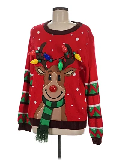 Pre-owned Unbranded Pullover Sweater In Red