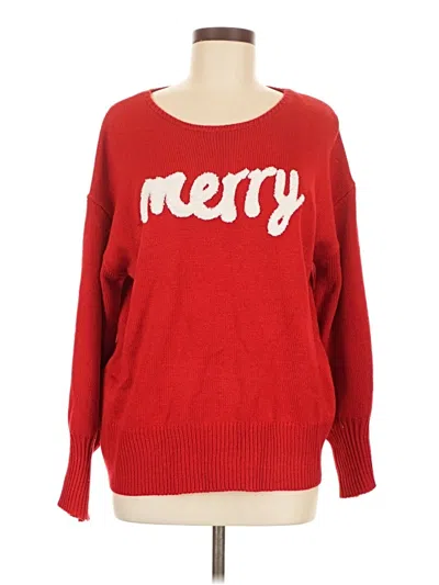 Pre-owned Unbranded Pullover Sweater In Red