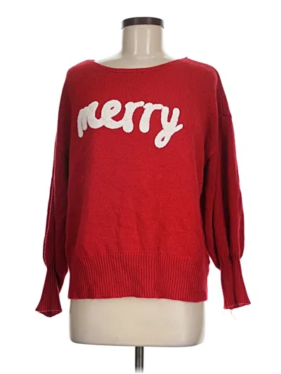 Pre-owned Unbranded Pullover Sweater In Red