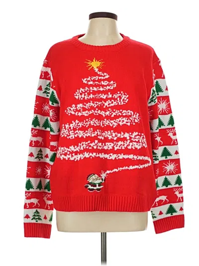 Pre-owned Unbranded Pullover Sweater In Red