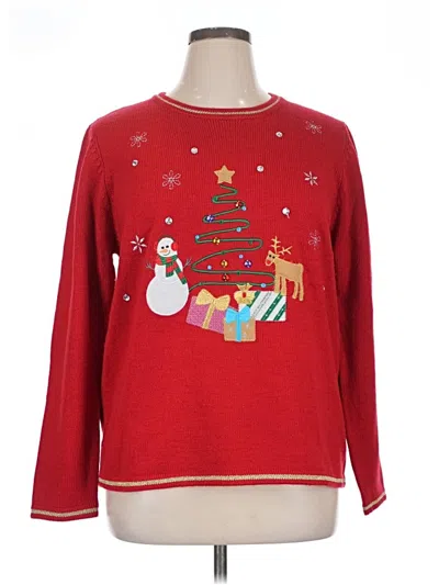 Pre-owned Unbranded Pullover Sweater In Red
