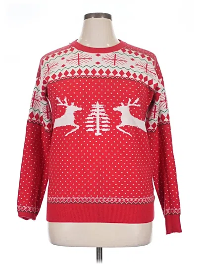 Pre-owned Unbranded Pullover Sweater In Red