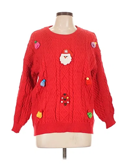 Pre-owned Unbranded Pullover Sweater In Red