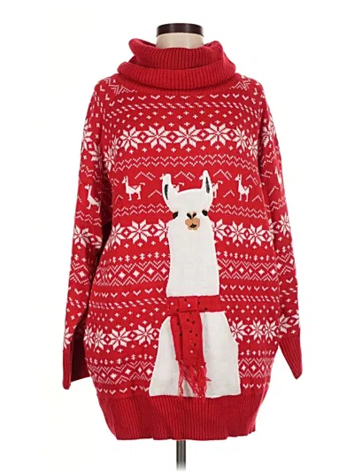 Pre-owned Unbranded Pullover Sweater In Red
