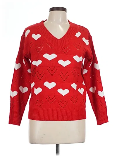 Pre-owned Unbranded Pullover Sweater In Red
