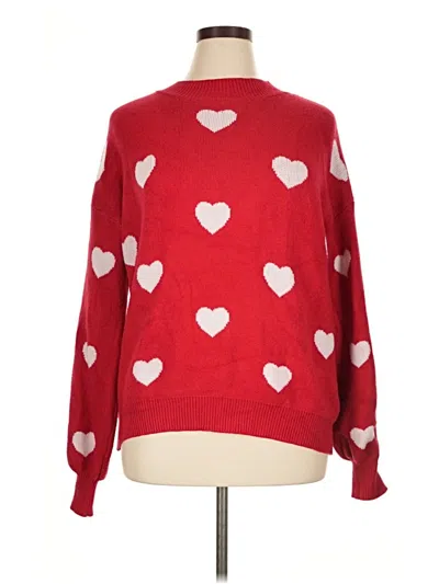 Pre-owned Unbranded Pullover Sweater In Red