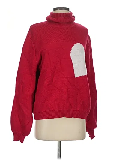 Pre-owned Unbranded Pullover Sweater In Red
