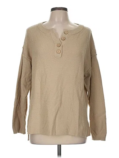 Pre-owned Unbranded Pullover Sweater In Tan