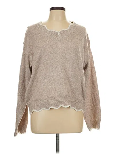 Pre-owned Unbranded Pullover Sweater In Tan