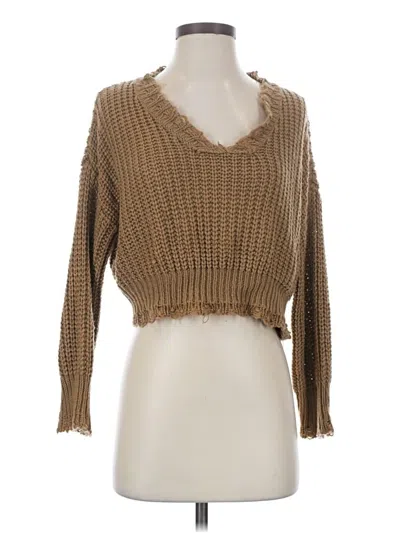 Pre-owned Unbranded Pullover Sweater In Tan