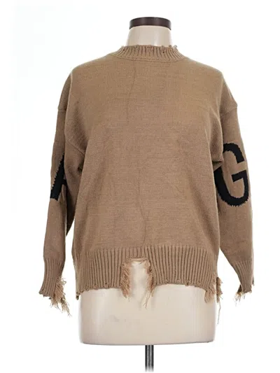 Pre-owned Unbranded Pullover Sweater In Tan