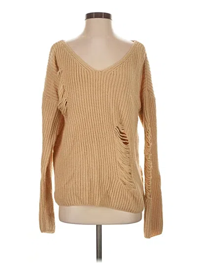Pre-owned Unbranded Pullover Sweater In Tan