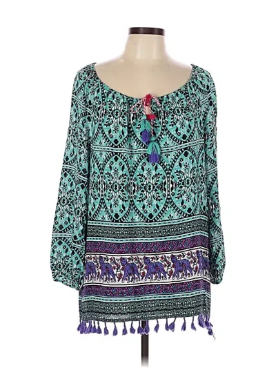 Pre-owned Unbranded Pullover Sweater In Teal