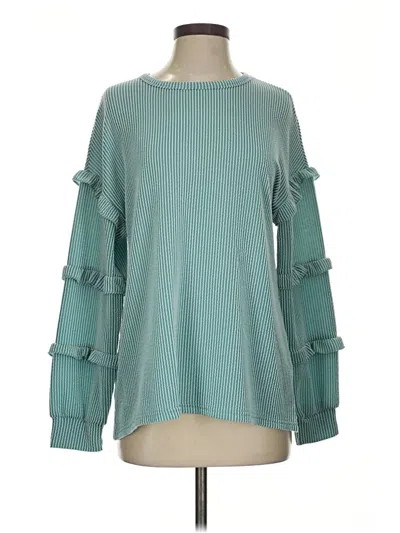 Pre-owned Unbranded Pullover Sweater In Teal