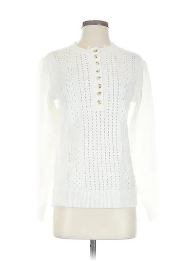 Pre-owned Unbranded Pullover Sweater In White