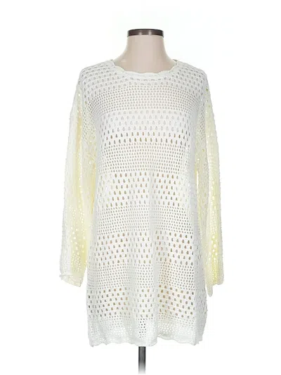 Pre-owned Unbranded Pullover Sweater In White