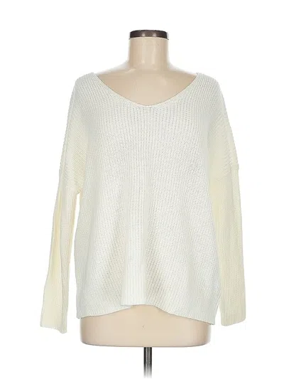 Pre-owned Unbranded Pullover Sweater In White