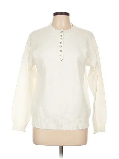Pre-owned Unbranded Pullover Sweater In White