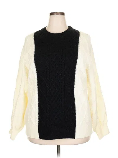 Pre-owned Unbranded Pullover Sweater In White