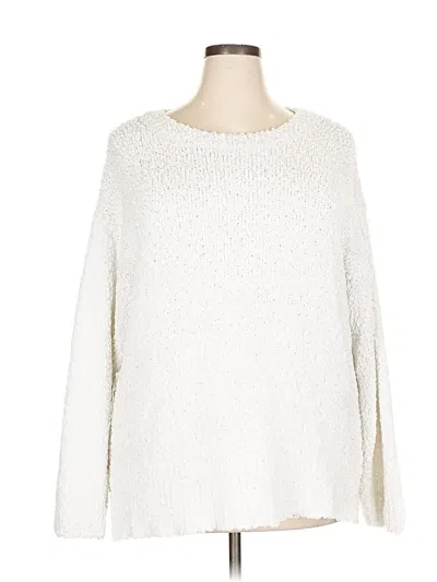 Pre-owned Unbranded Pullover Sweater In White