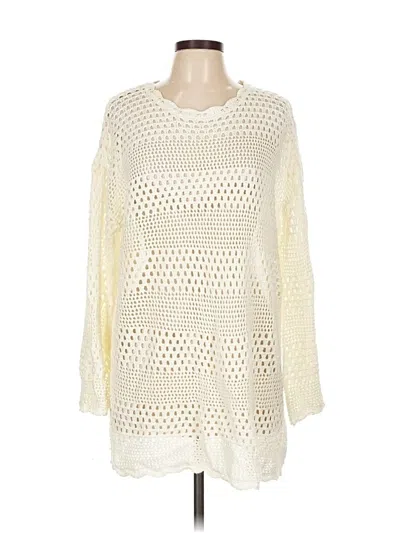 Pre-owned Unbranded Pullover Sweater In White