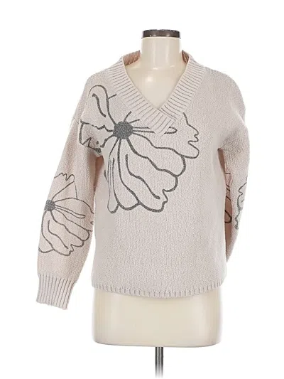 Pre-owned Unbranded Pullover Sweater In White