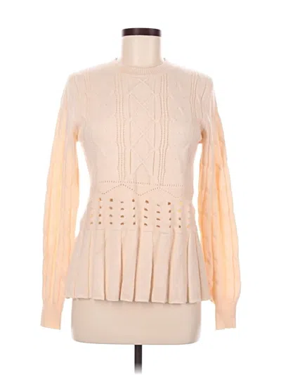 Pre-owned Unbranded Pullover Sweater In White