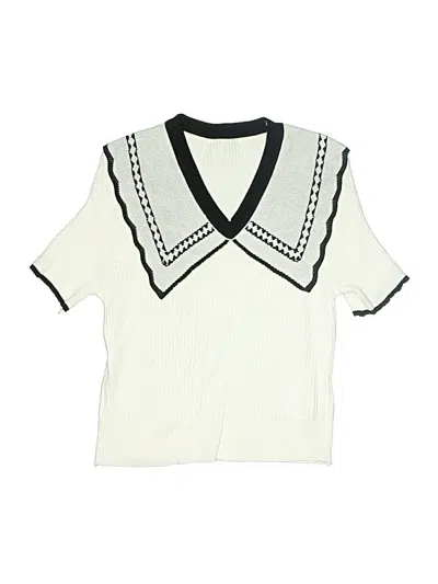 Pre-owned Unbranded Kids' Pullover Sweater In White