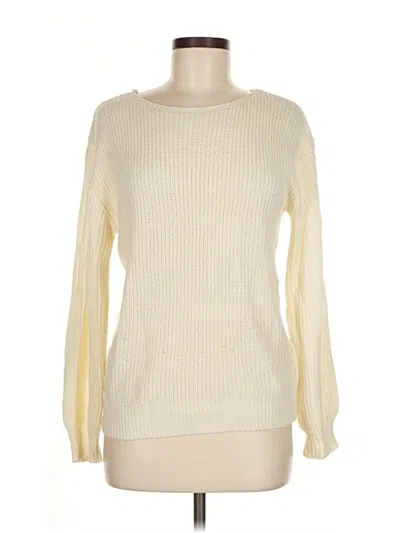 Pre-owned Unbranded Pullover Sweater In White