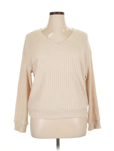 Pre-owned Unbranded Pullover Sweater In White