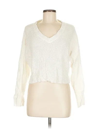 Pre-owned Unbranded Pullover Sweater In White