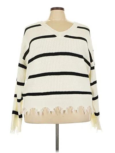 Pre-owned Unbranded Pullover Sweater In White