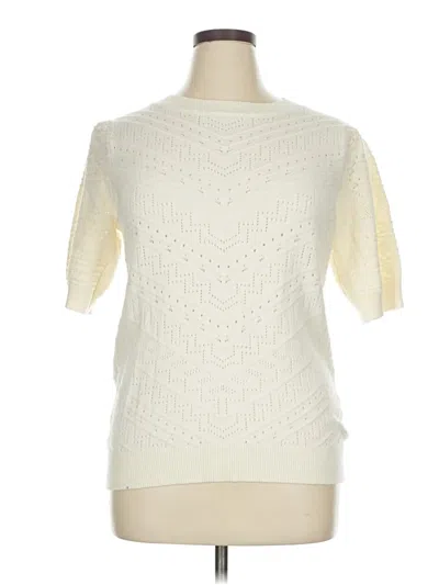 Pre-owned Unbranded Pullover Sweater In White