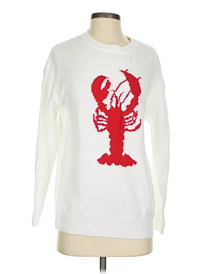 Pre-owned Unbranded Pullover Sweater In White