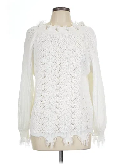 Pre-owned Unbranded Pullover Sweater In White