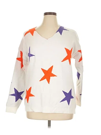 Pre-owned Unbranded Pullover Sweater In White