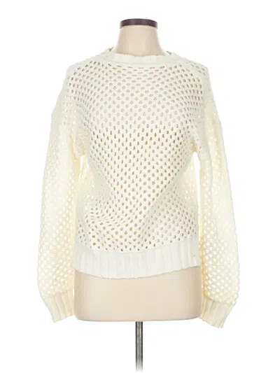 Pre-owned Unbranded Pullover Sweater In White