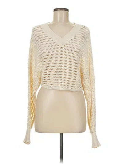 Pre-owned Unbranded Pullover Sweater In White