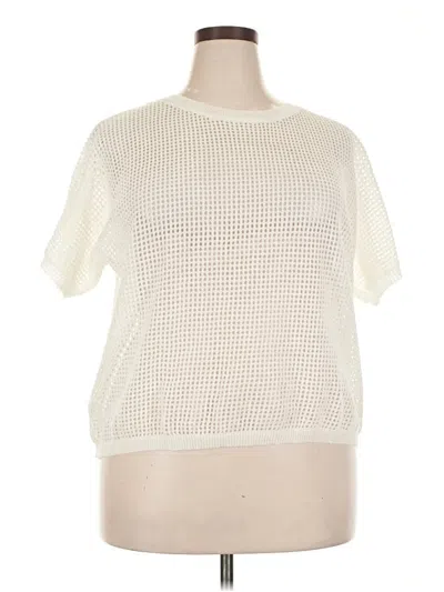 Pre-owned Unbranded Pullover Sweater In White