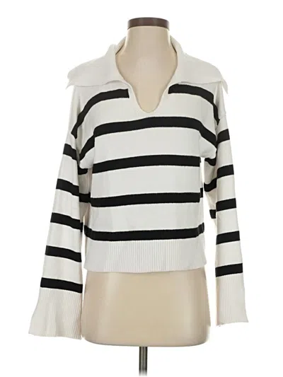 Pre-owned Unbranded Pullover Sweater In White