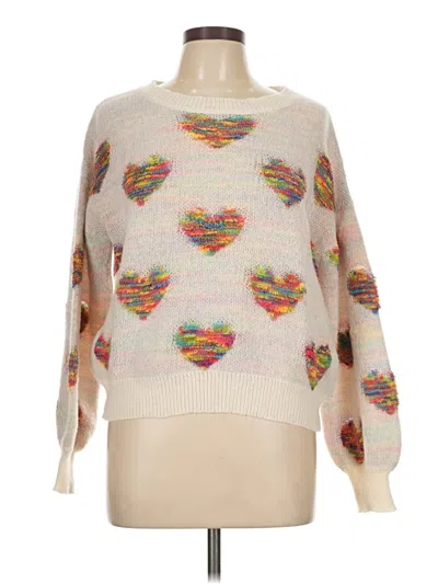 Pre-owned Unbranded Pullover Sweater In White