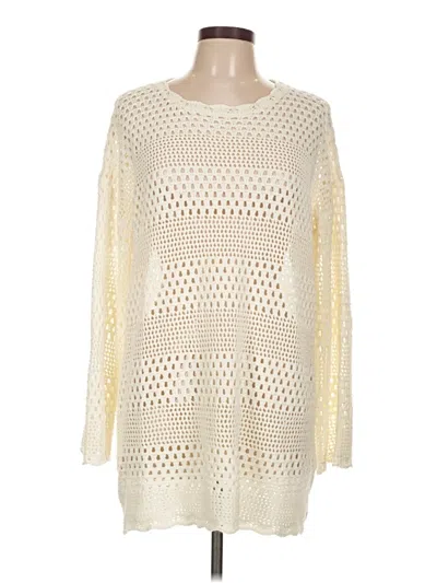 Pre-owned Unbranded Pullover Sweater In White