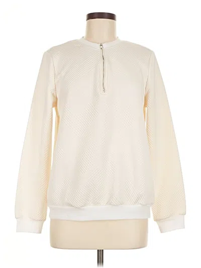 Pre-owned Unbranded Pullover Sweater In White