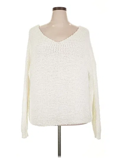 Pre-owned Unbranded Pullover Sweater In White