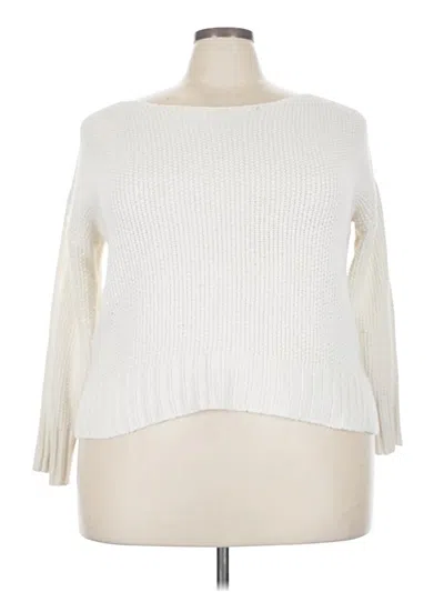 Pre-owned Unbranded Pullover Sweater In White