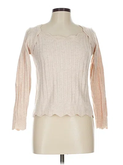 Pre-owned Unbranded Pullover Sweater In White